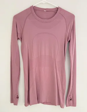 Lululemon Swiftly Tech Long Sleeve Quicksand Pink Mauve 6 thumbnail 1