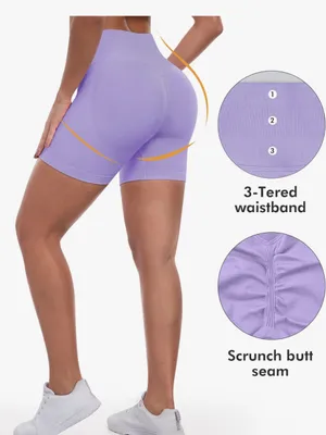 NWOT Light Purple Booty Lifting shorts fit like size XS thumbnail 3