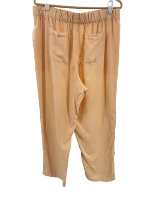 Wonderly Wide Leg Pants XL peach lightweight flowy pull on spring summer beach thumbnail 2