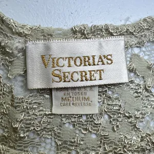 Victoria’s Secret Floral Lace Tank Top Size Medium Vintage Made In USA‎ thumbnail 3