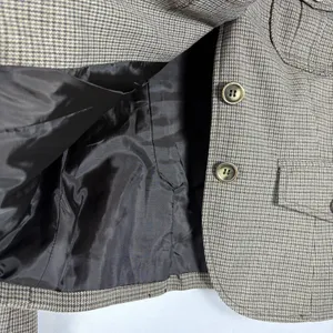 The Limited Women Brown‎ Houndstooth Four Pocket Button Front Blazer Jacket Size M thumbnail 6