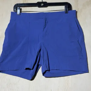 Eddie Bauer Women's Hiking Shorts‎ Size 8 Blue Stretch Outdoor Trail Travel 4" thumbnail 1