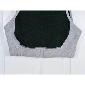 Beyond Yoga Spacedye On Block Sports Bra High Neck Small Black Gray Colorblock thumbnail 5