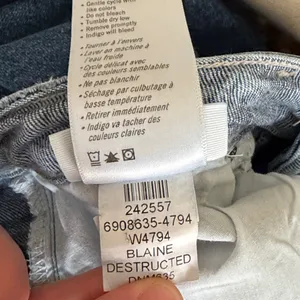 PAIGE Colette‎ Crop Flare Jeans Blaine Destructed Medium Wash Distress 28 thumbnail 7