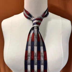 Giorgio Moreschi Men's Tie Geometry Silk Multicolor Classic Necktie Cravat acs thumbnail 1