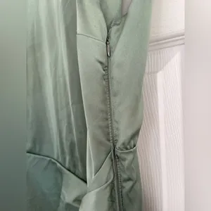 Abercrombie & Fitch Sage Green Satin Slip Dress Size M Tall thumbnail 4