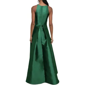 NWT Lulus Broadway Show Emerald Green High Low Satin Gown Size Small thumbnail 2