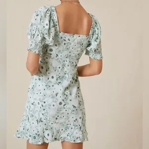 Anthropologie Forever That Girl Sweetheart‎ Floral Mini Dress Mint size small thumbnail 3