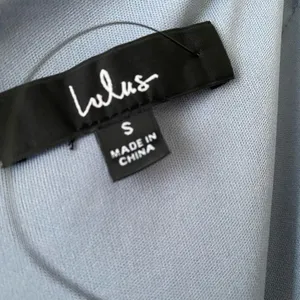 Lulus Off The Shoulder‎ Maxi Dress Slate Blue Flowy Slit sz S Formal NWT thumbnail 11