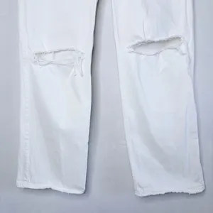 Abercrombie & Fitch White Baggy Low Rise Jeans thumbnail 6