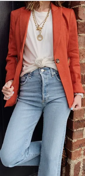 Veronica‎ Beard Baltazar Linen Peplum Dickey Jacket In Clay thumbnail 1
