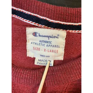Champion Sweatshirt Womens XL Burgundy Crew Neck Appliqué‎ Logo Basic Classic thumbnail 5