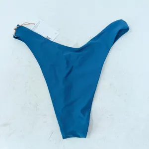 Quince‎ Italian High Leg Bikini Bottom Lagoon Teal Blue NEW Womens Medium thumbnail 4