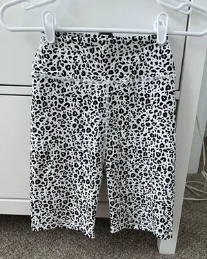 White Fox Cheetah Biker Shorts thumbnail 1