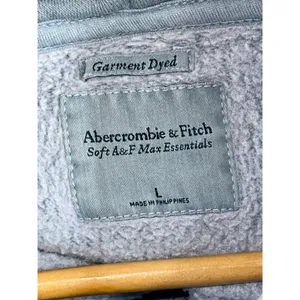 Abercrombie & Fitch Soft AF Max Essential Blue Full Zip Hoodie Sweatshirt Size L thumbnail 4