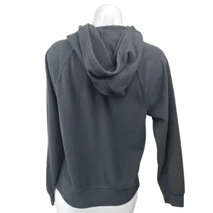GAP Dark Gray Fleece Sherpa Long Sleeve Hoodie Hooded Sweatshirt Top Size S thumbnail 2