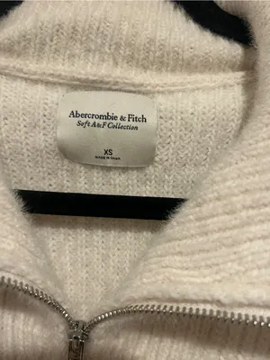 Abercrombie & Fitch Soft A&F Collection Cream Half-Zip Pullover Sweater size xs thumbnail 3