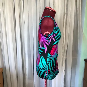 one piece swimsuit Vintage 1990s leaves bright thumbnail 5
