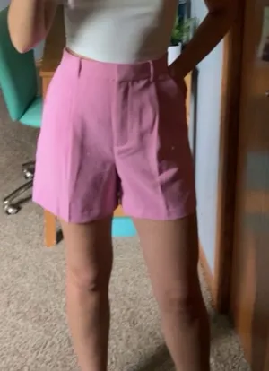 Abercrombie pink trouser shorts thumbnail 1