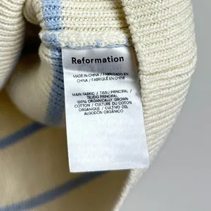 REFORMATION Janey Cotton Sweater Vest in Pablo Stripe Size Small thumbnail 5