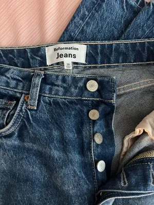 Reformation Cynthia High Rise Straight Long Jeans thumbnail 4