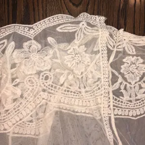 ADIVA ivory color lace knit light sheer kinono size XLarge thumbnail 6