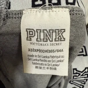 Pink Victoria's Secret Gray Black Elastic Waist‎ Leggings Lounge Pants XS thumbnail 6
