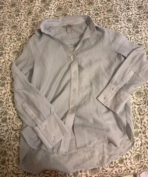 H&M Light Blue Button Down Shirt thumbnail 1