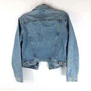 Trafaluc Jeans Womens Denim Jacket Vintage Retro Trucker Medium Wash M thumbnail 2