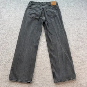 Levis Women W27 L30 Wide Leg Jeans Washed Black 100% Cotton A3566-0000 thumbnail 2