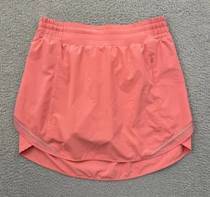 Lululemon Hotty Hot Skirt Skort High Rise Raspberry Cream Pink Women's 8 Tall thumbnail 1