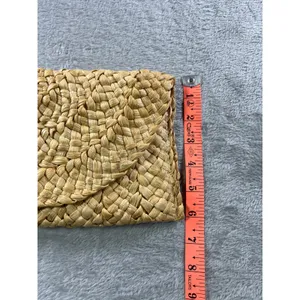 Handmade Straw Clutch Handwoven Purse Boho Coastal Beach Resort Woven Festival Bag thumbnail 7