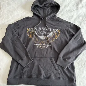 Hollister Graphic Oversized Hoodie Women’s Size Small thumbnail 2