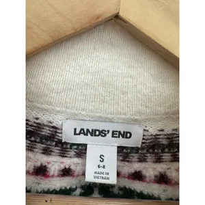 Lands End Green Fair Isle Turtleneck Sweater Nordic Après Ski Christmas Winter S thumbnail 5