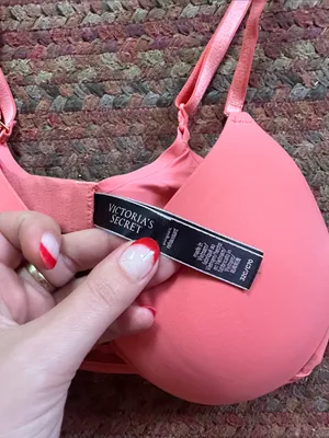 Victoria's Secret Coral Pink UPLIFT PLUNGE Padded Bra thumbnail 3