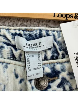 Forever 21 Premium Denim Cargo Jeans 25 Women Light Relaxed Fit Baggy Wide Y2K thumbnail 6