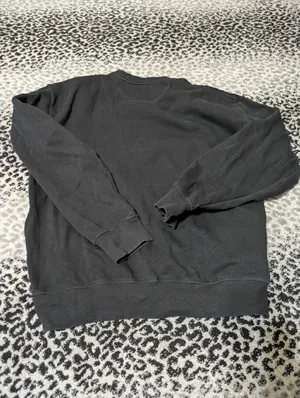 Victoria's Secret PINK Black Fleece Crewneck Sweatshirt Size Medium thumbnail 4