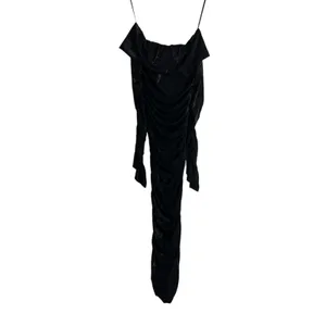 Bronx & Banco Amara Black Ruched Long Sleeve Off the Shoulder Midi Dress Size 4 thumbnail 11
