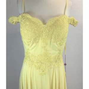 Yellow strapless evening gown Dreess MayoQueen Size‎ 12 thumbnail 2