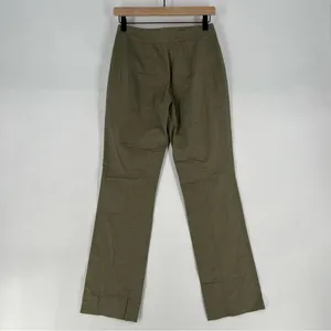 Boston Proper Lightweight Stretch Cotton Seamed Straight Leg Olive Utility‎ Pant thumbnail 7