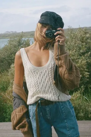 Free People High Tide Cable Tank thumbnail 1