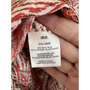 IRO Salome Dress Women’s Size 0 Orange Aztec Mini Dress‎ Sleeveless thumbnail 7