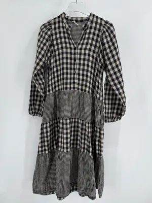 Anthropologie little lies Contrast Gingham Dress size small thumbnail 3