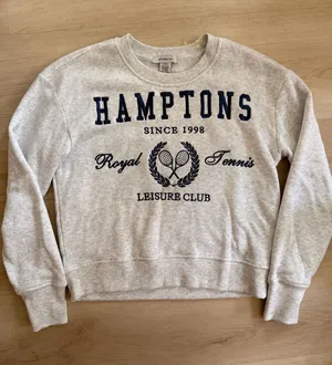 Youth Olivia Kay Hamptons Since 1998 Royal Tennis Leisure Club Gray Sweatshirt thumbnail 1