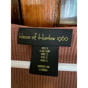 House of Harlow 1960 Ribbed Knit Midi Dress Short Sleeve Front Slit Small thumbnail 3