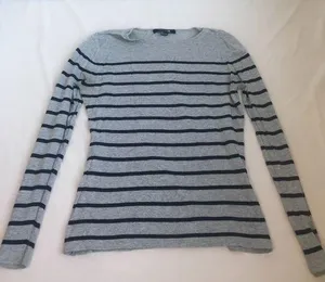 Forever 21 Small Navy Blue/Gray Striped Sweater thumbnail 1