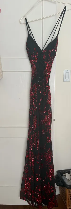Windsor Angela Floral Sequin Dress Red Size M thumbnail 7