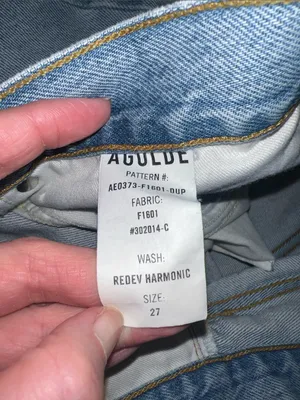 AGOLDE Cinched Hem Loose Taper Jeans Light Wash‎ Size 27 thumbnail 9