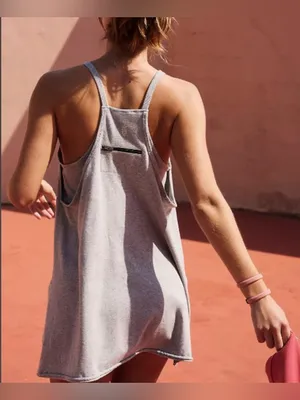 NWOT Free People FP Movement Hot Shot Mini Dress - Heather grey - Large thumbnail 6