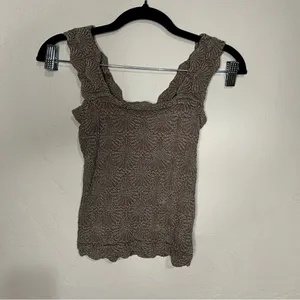 Intimately Free People Love Letter Cami Brown‎ Textured Crop Square Neck Top thumbnail 5